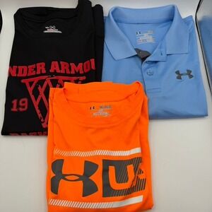 Under Armour Boys' T-Shirts & Polo Shirts Athletic Wear YXL Youth XL Lot‎ of 3